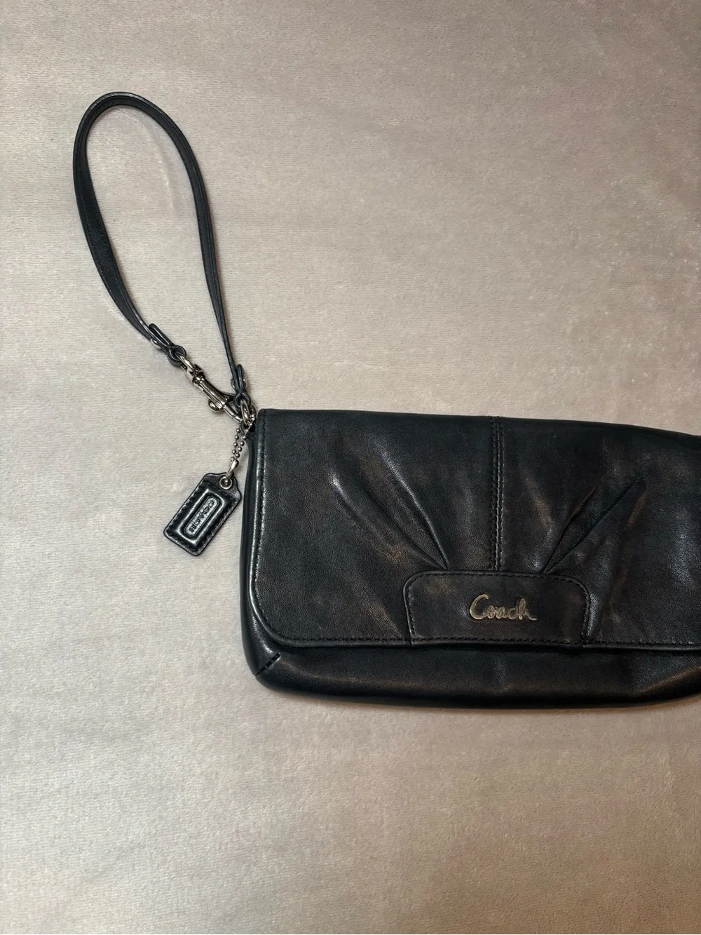 Coach Ashley Large Wristlet Leather Clutch